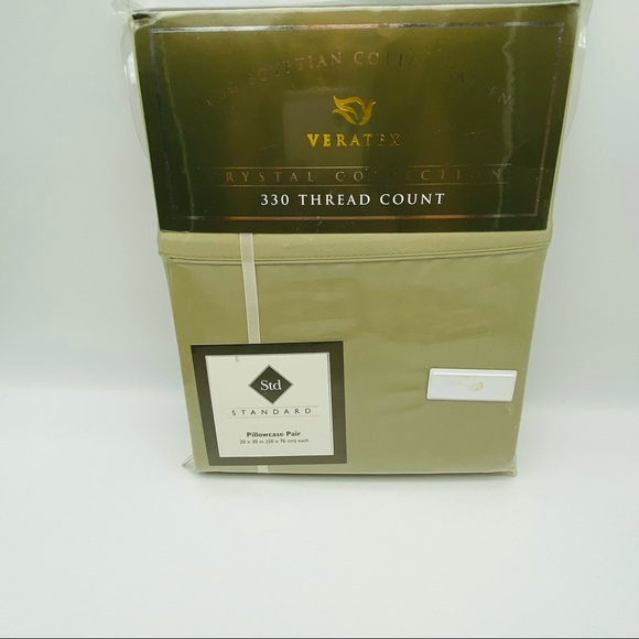 Veratex Crystal Collection Solid Green Twin Sheet Set 330 Thread Count RARE - Picture 8 of 12